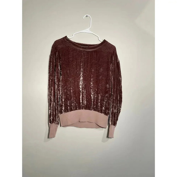 Rag & Bone Silk Blend Velvet Pullover Sweatshirt Size Small - Picture 1 of 10